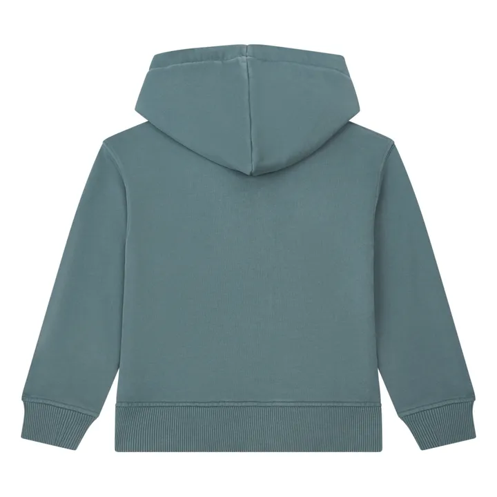 SMALLABLE BASICS Hoodie Garçon Zippé Coton Bio | Bleu Vert