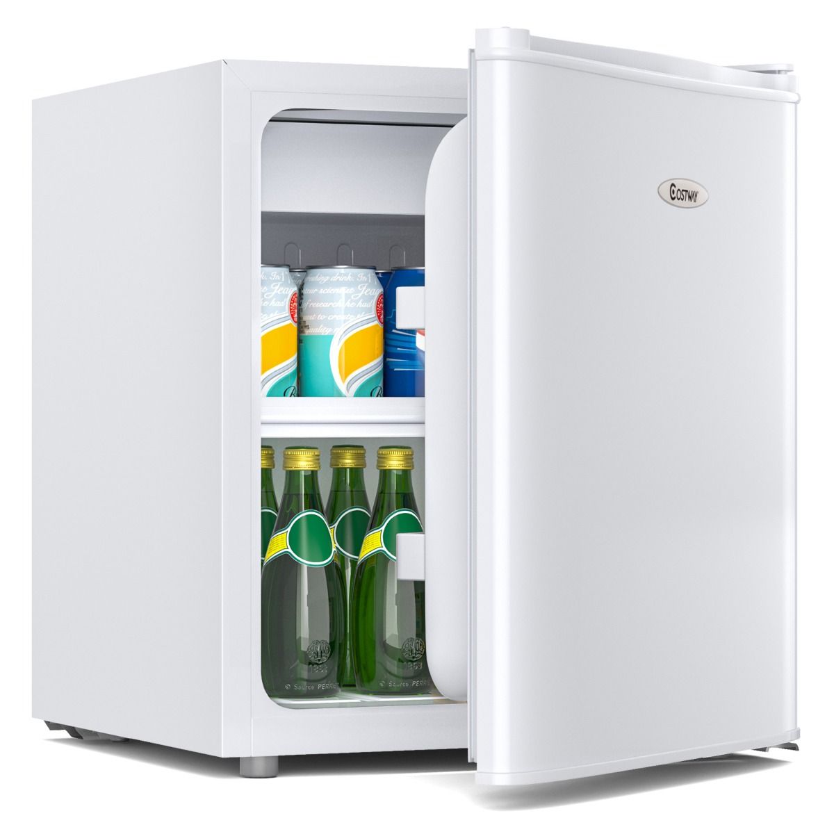 Mini Réfrigérateur 48L, 2 niveaux et porte-bouteille, bac à légumes, Silencieux 230V, 46 x 44 x 49 cm, Blanc - Lidl-Manfred