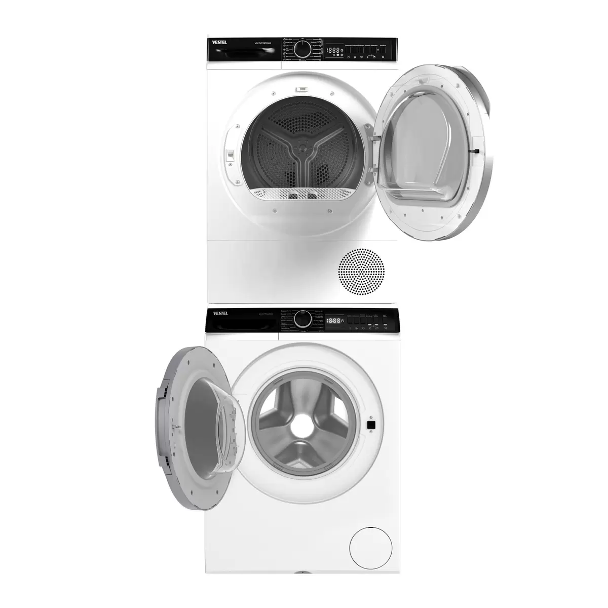 Set Waschmaschine und Trockner VESTEL Waschturm 8kg
