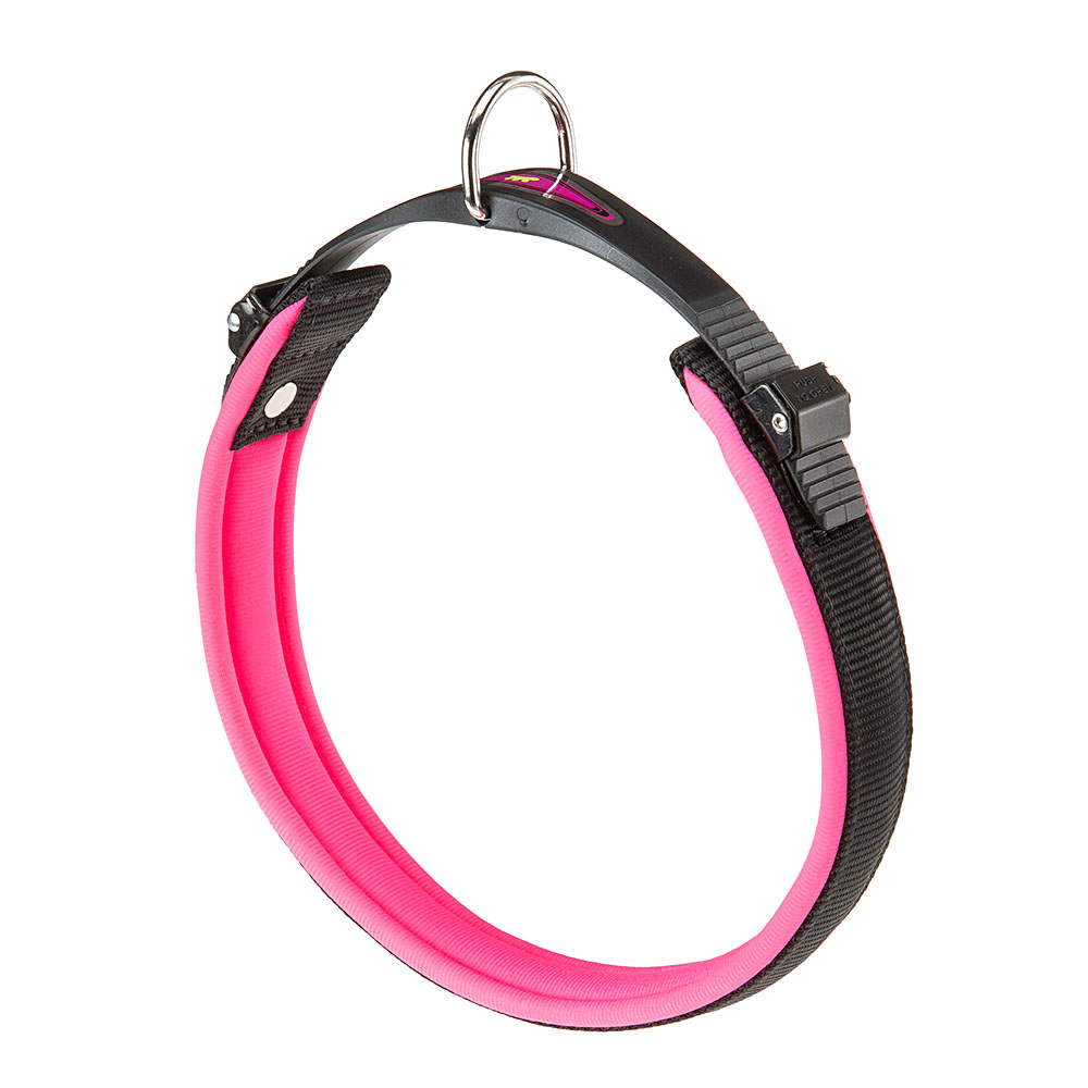 Collier ergonomique pour chiens ergofluo c25/60 avec rembourrage et fermeture à micro-régulation