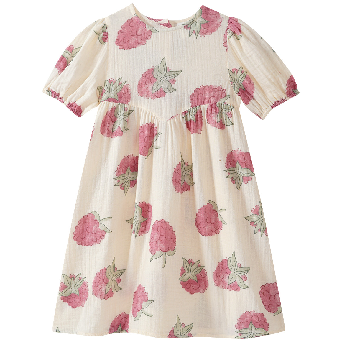 Topolino Pure Collection Mädchen Kleid aus Musselin creme