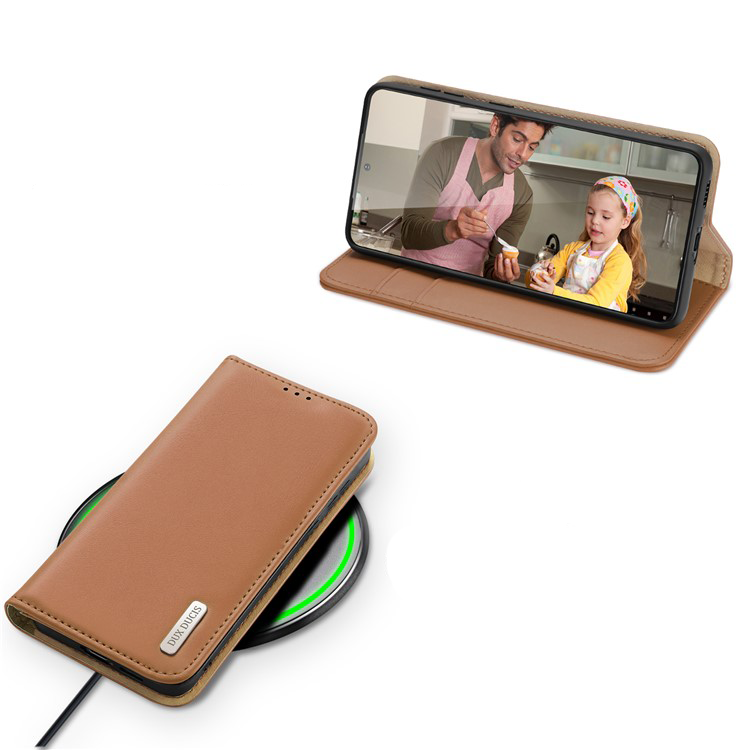 Samsung Galaxy S24  Plus Flip Wallet Cover Echtleder Tasche (RFID Schutz) - Braun
