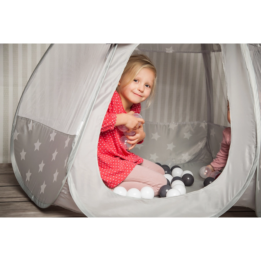 knorr toys® Spielzelt Bellox inkl. 50 Spielbällen white stars, grau