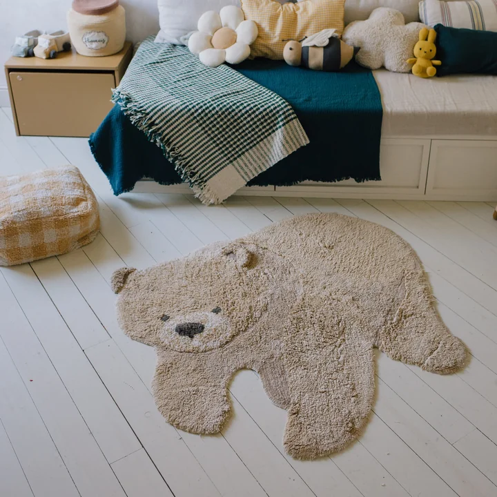 Lorena Canals - Animal Kinderteppich Hase, 130 x 135 cm