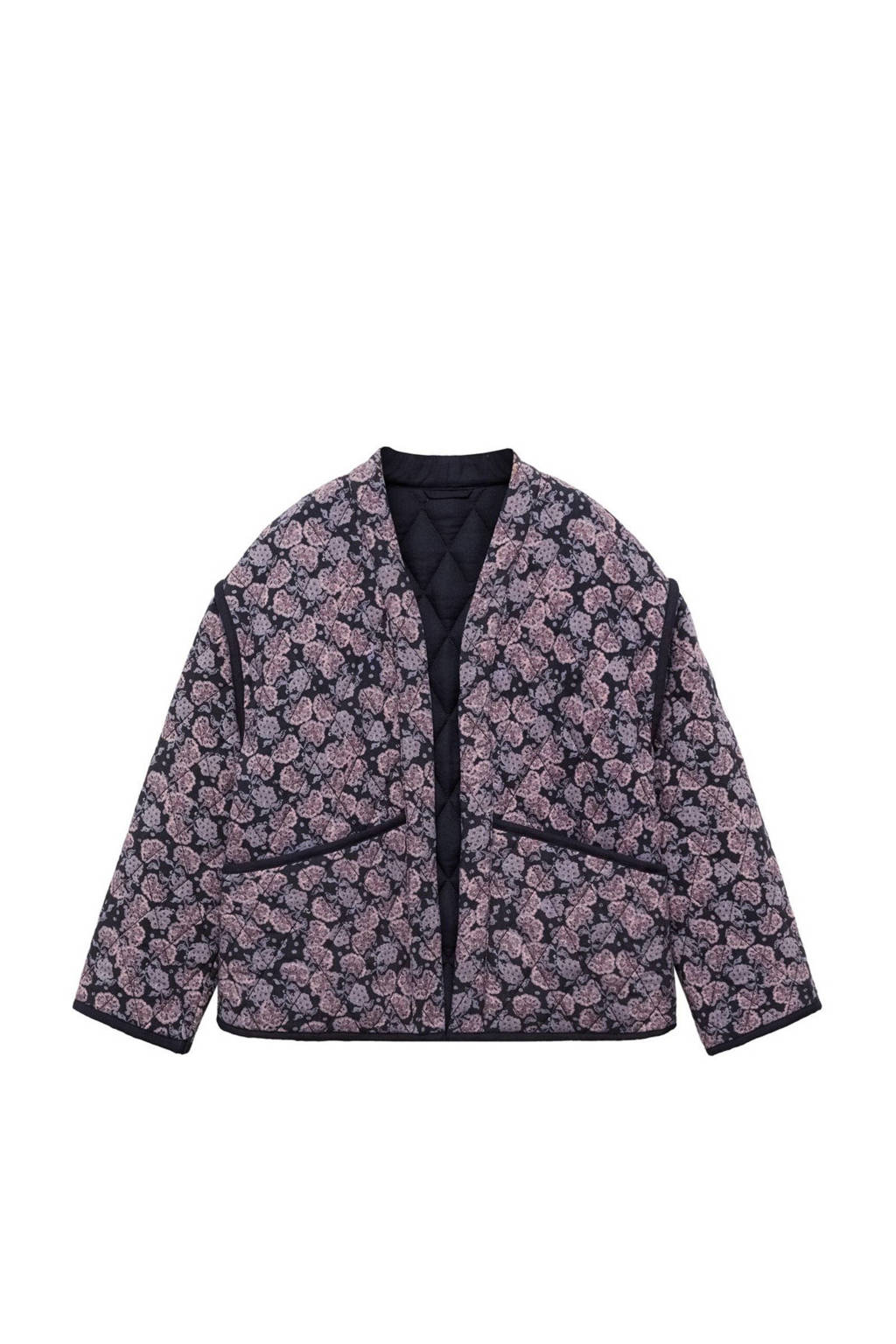 Mango Kids blazer met all over print paars
