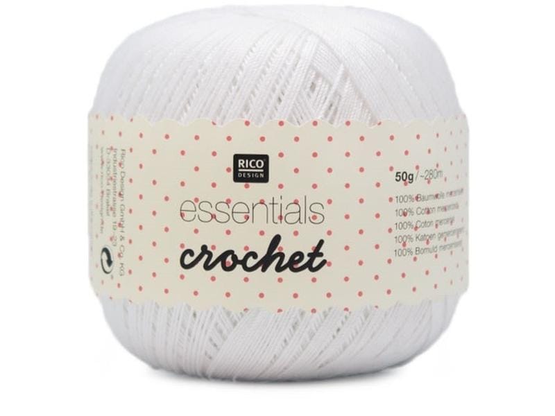 Rico Design Häkel- und Strickgarn Essentials Crochet 50 g, Häkelgarn für kreative Projekte