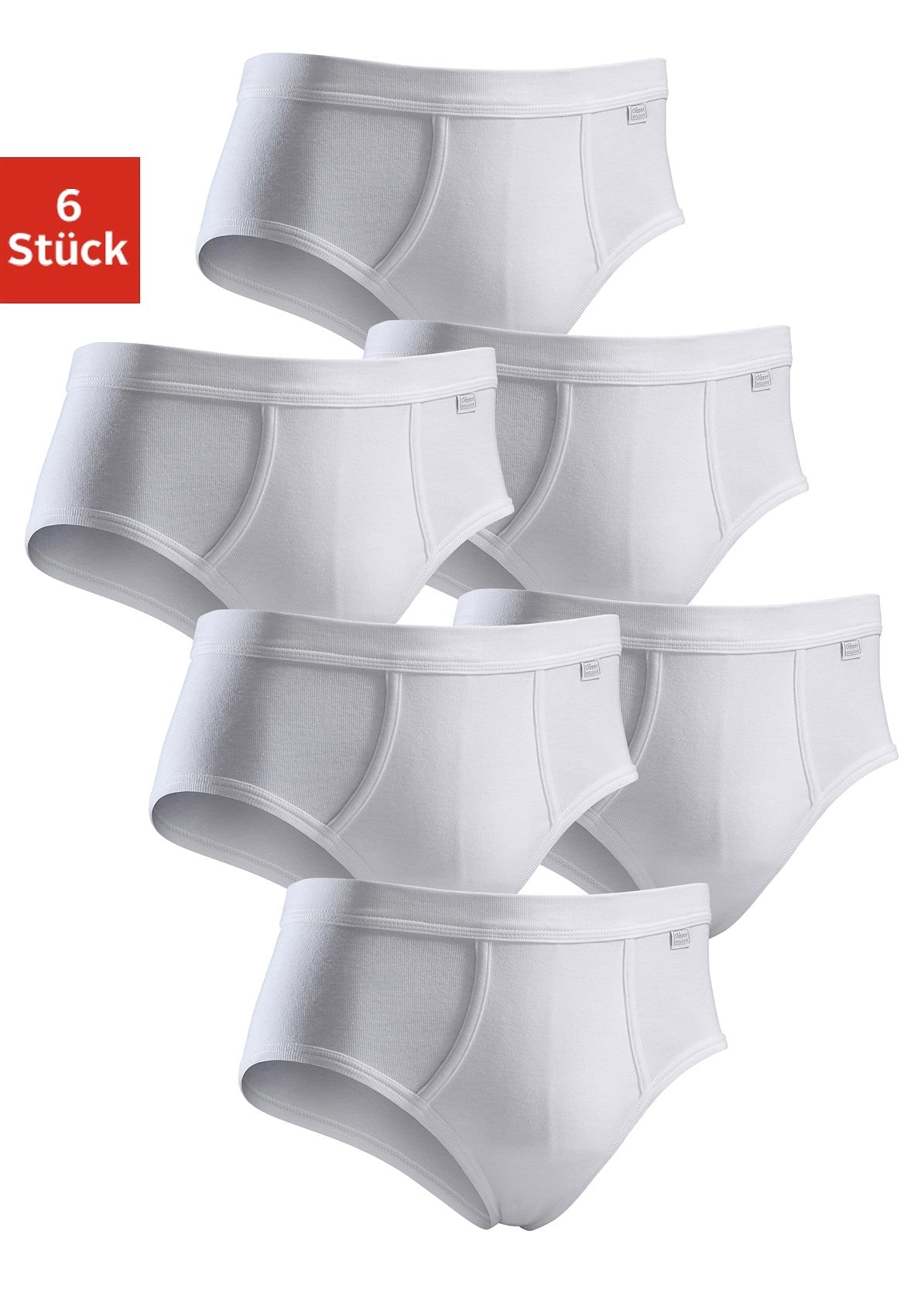 Clipper Exclusive Slip, 6 Stk. mit Eingriff, spürbar weich und glatt - Feinripp