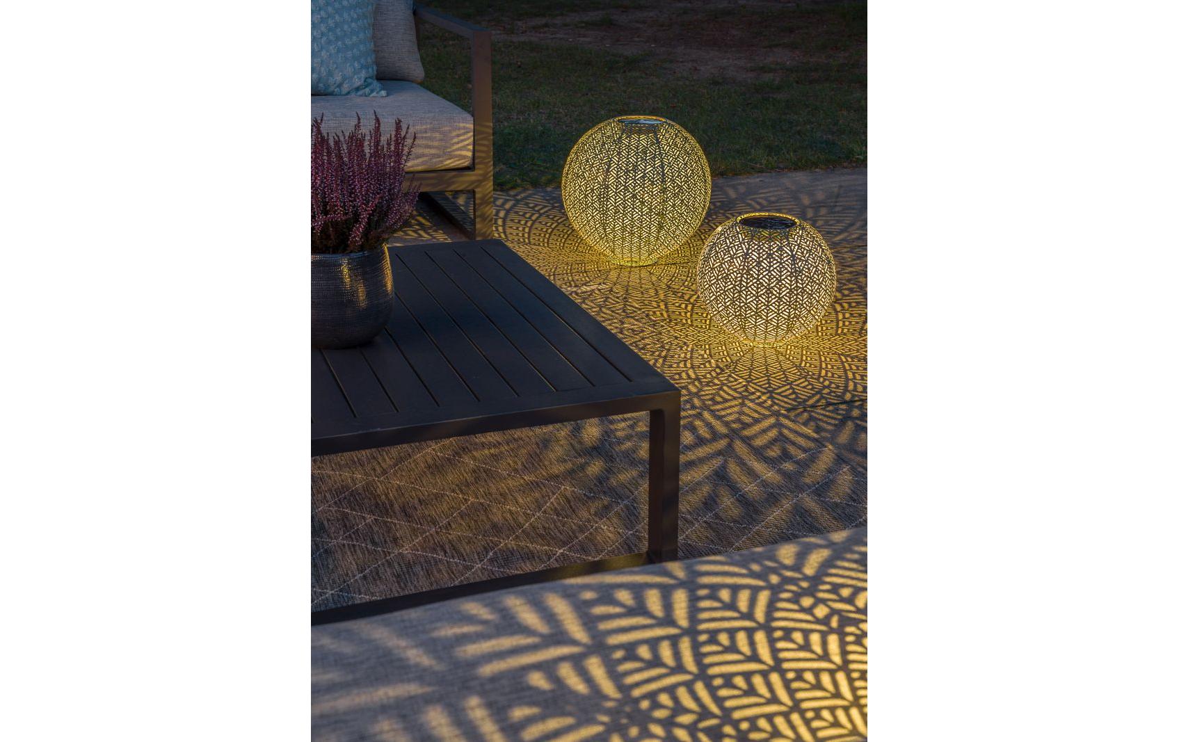 Windlicht Solar Antic Ball Sofia, Ø 30 cm, AquaSolarleuchte zum Aufstellen