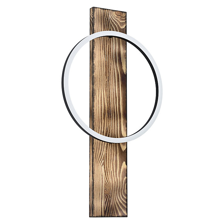 Applique murale LED Boyal bois flammé IP20 109W 1700lm 56 x 30 cm bois Eglo