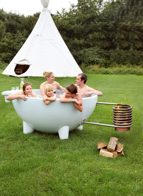 Weltevree Dutchtub Original hottub houtgestookt oranje