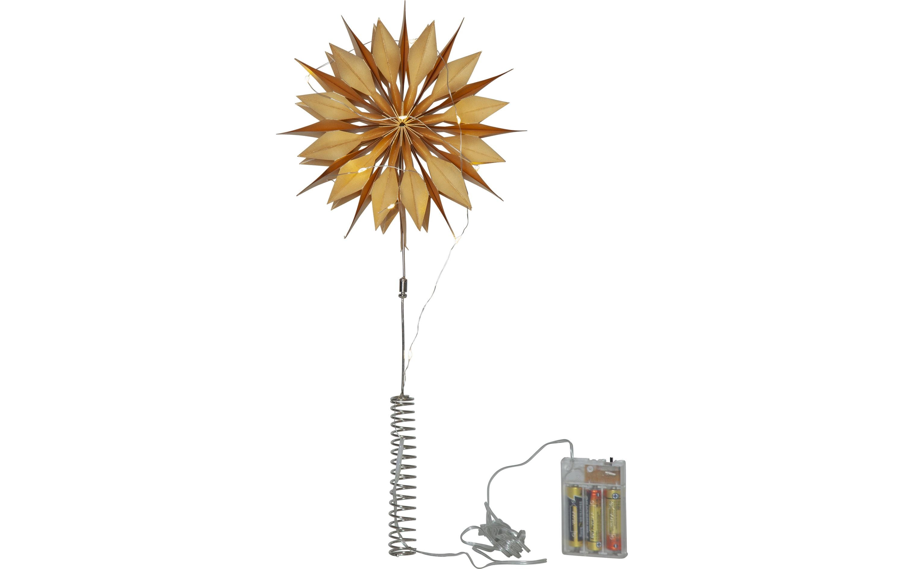 Baumspitze Flinga, 43 cm, GoldBaumstern