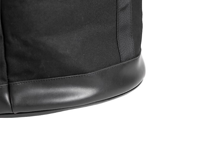 Sac à bûches en toile et poignées cuir Aduro Proline noir