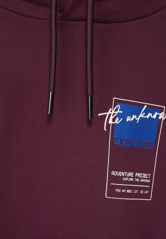 Sweatshirt mit Kapuze - burgundy red
