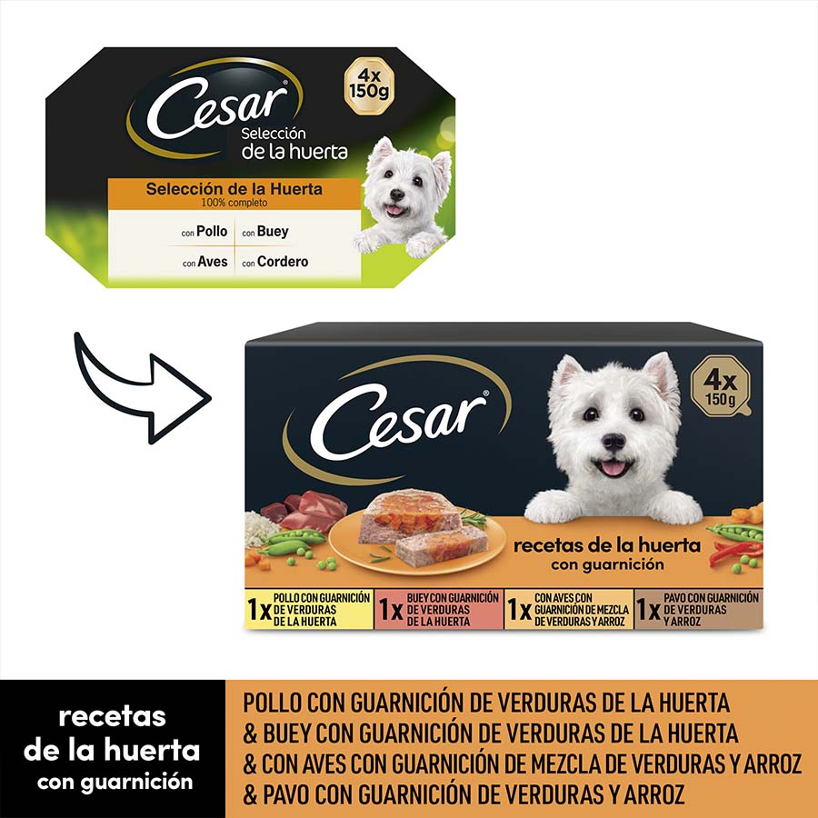 Cesar Garden Recipes Patê e Geléia para Cães - Pacote com Vários Produtos