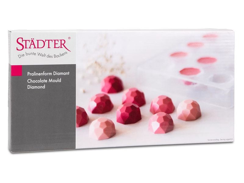 Städter Pralinenform Diamant 13.5 x 27.5 cm Giessform für Pralinen