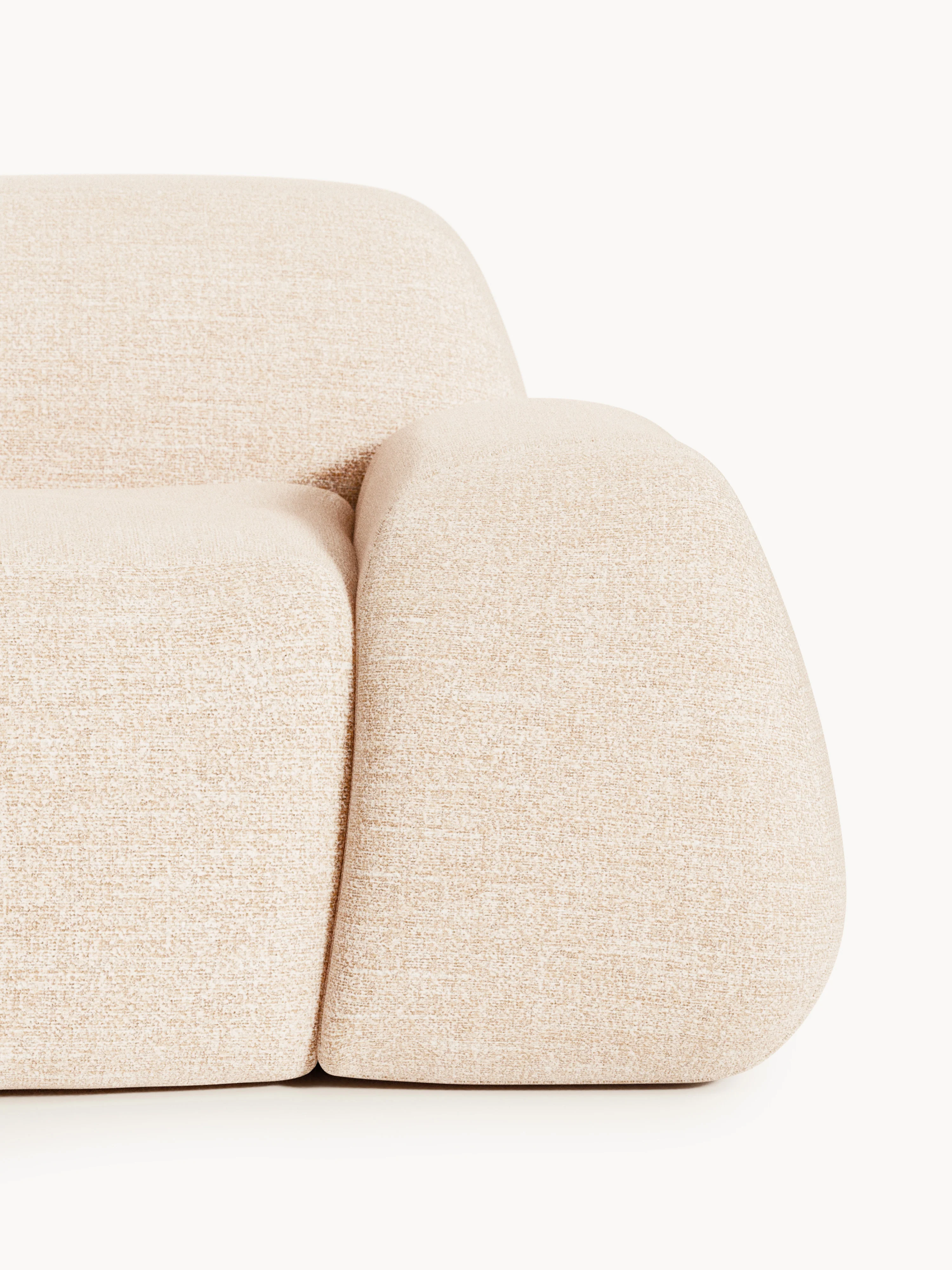 Modulaire bouclé hoekbank Wolke (4-zits) met chaise longue