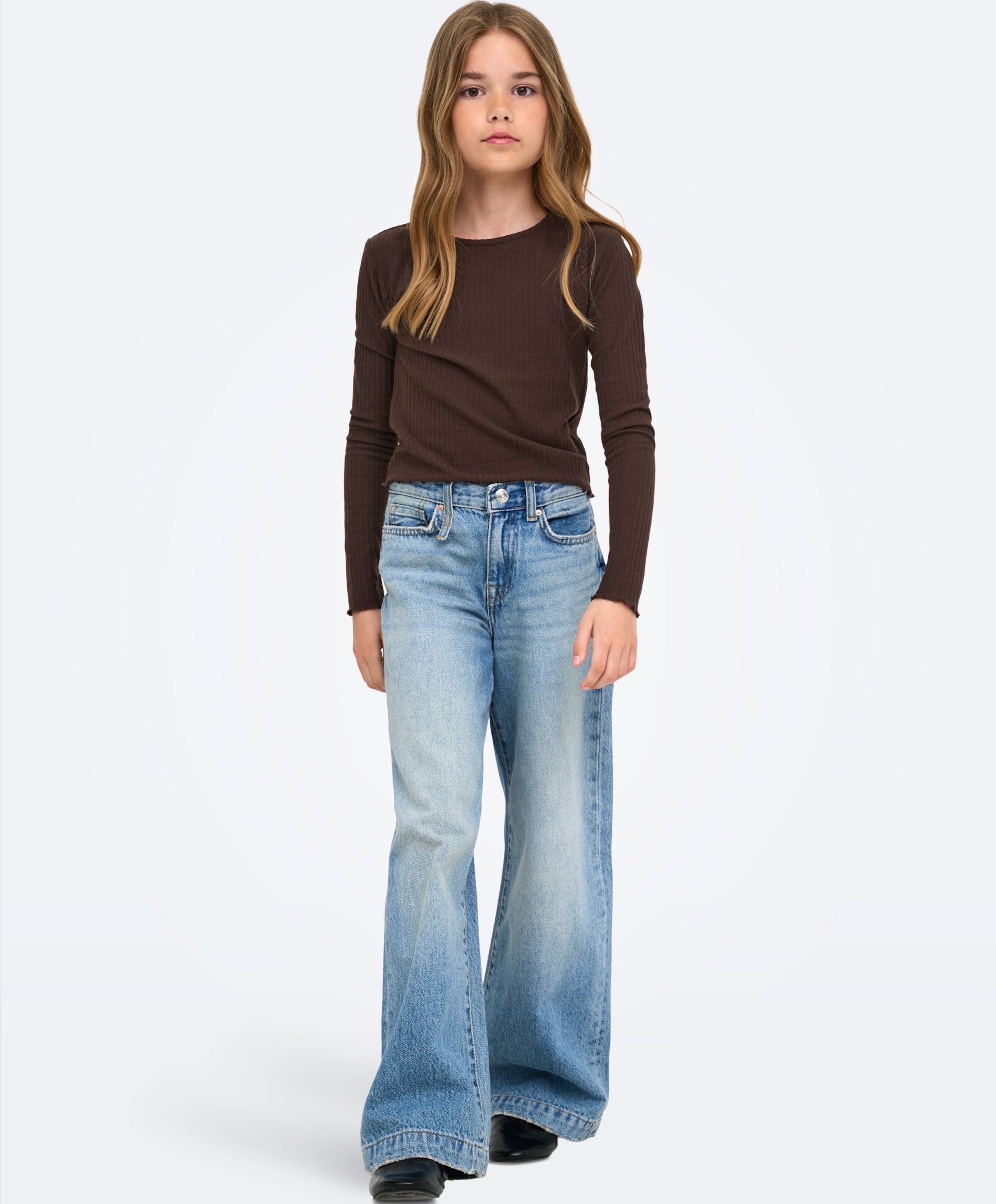 Only Meisjes longsleeve bruin