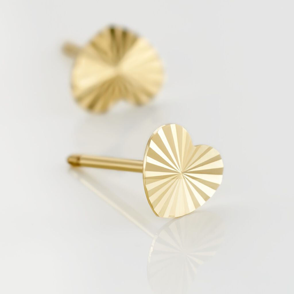 Boucles D'oreilles Puces Or Jaune Pat