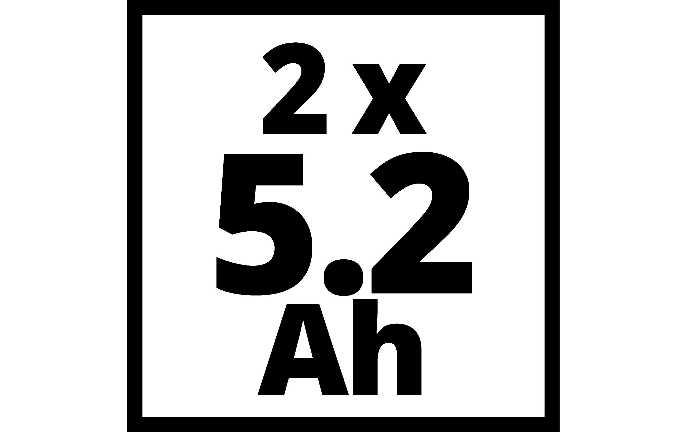 Akku PXC-Twinpack 18 V, 5.2 Ah<br>Zwei Power X-Change Akkus mit hochwertigen Li-Ion Zellen