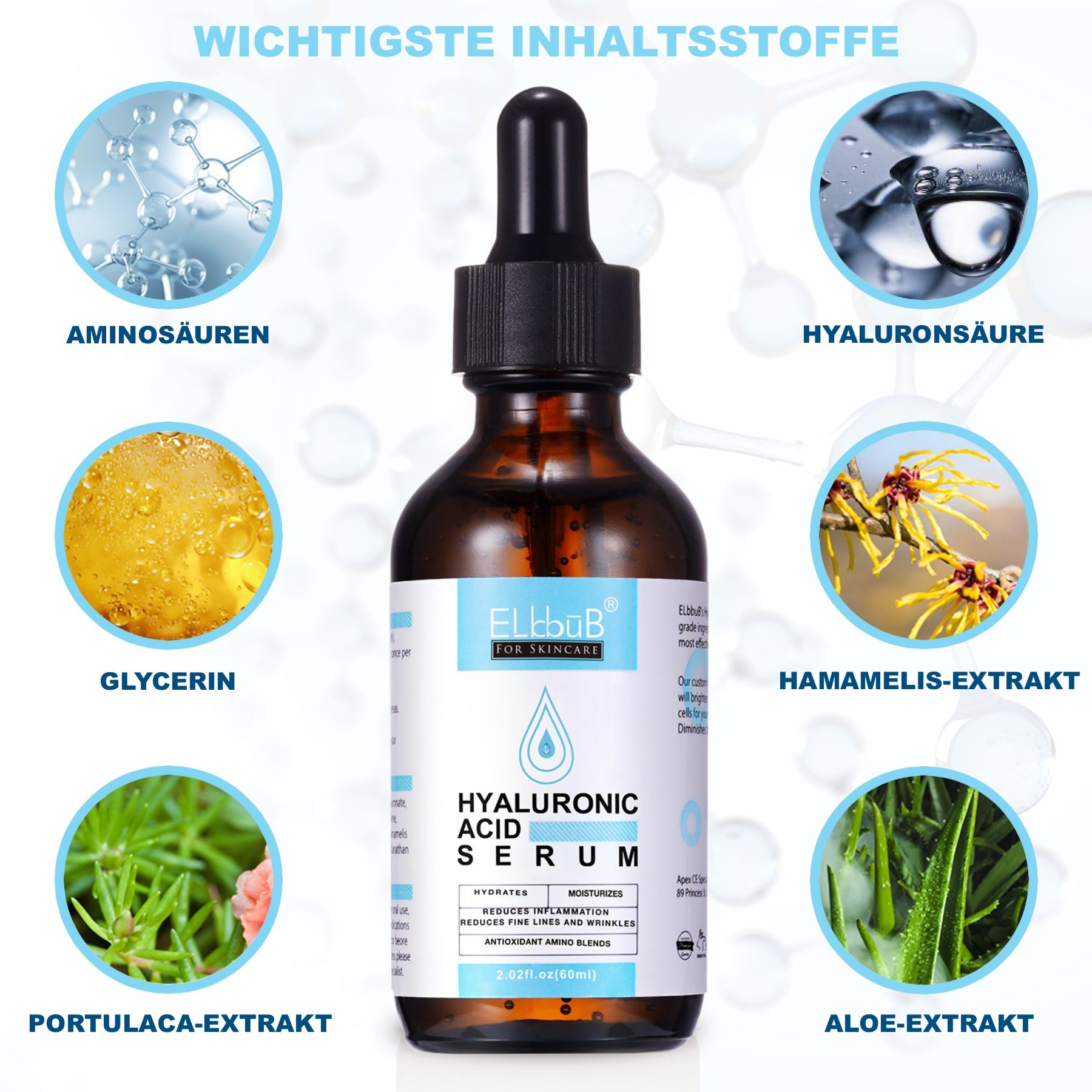 P-Beauty Cosmetic Accessories Gesichtsserum mit Hyaluronsäure