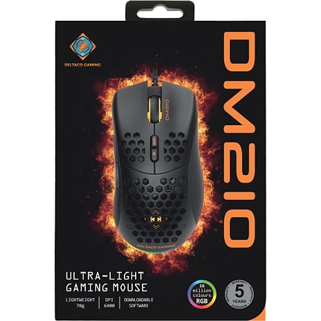 Deltaco DM210 RGB gaming mus - sort