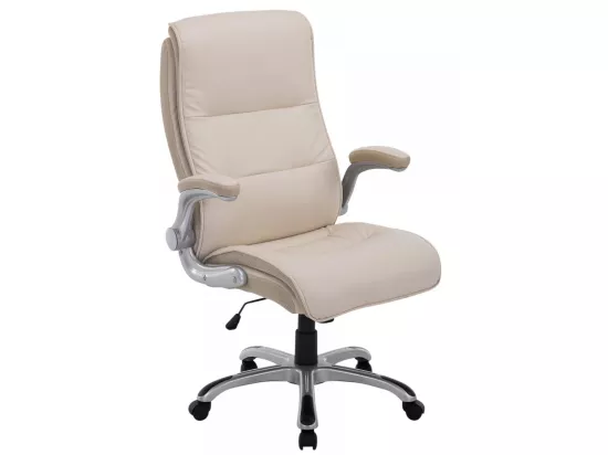 Chaise de bureau - Similicuir & Plastique - Crème - BIG Villach