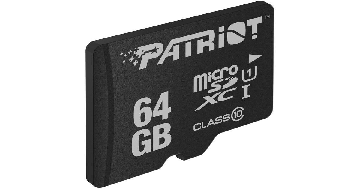 PatriotLX Series microSDXC 64 GB geheugenkaart  (Zwart, UHS-I U1, Class 10)
