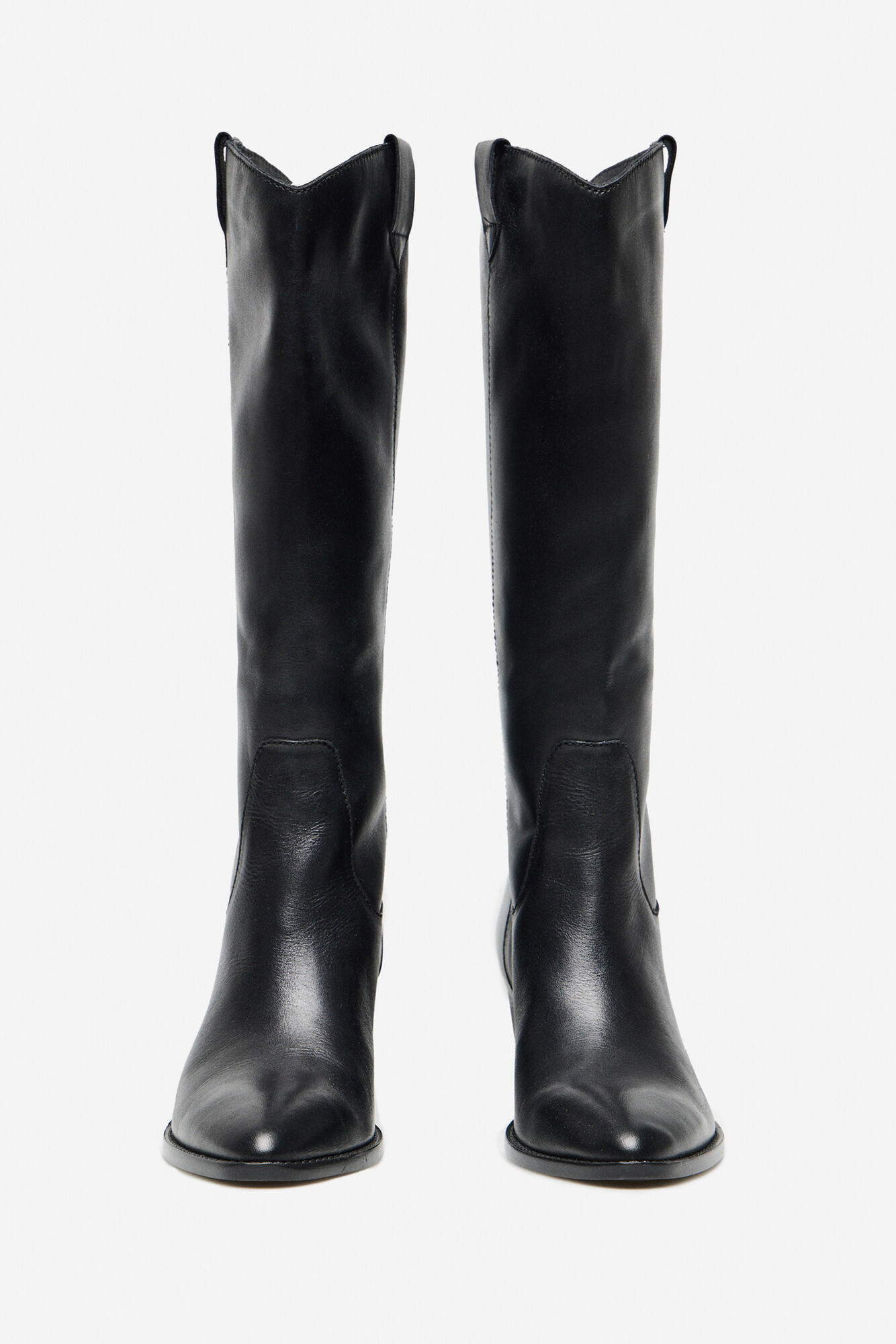 bota de couro estilo cowboy