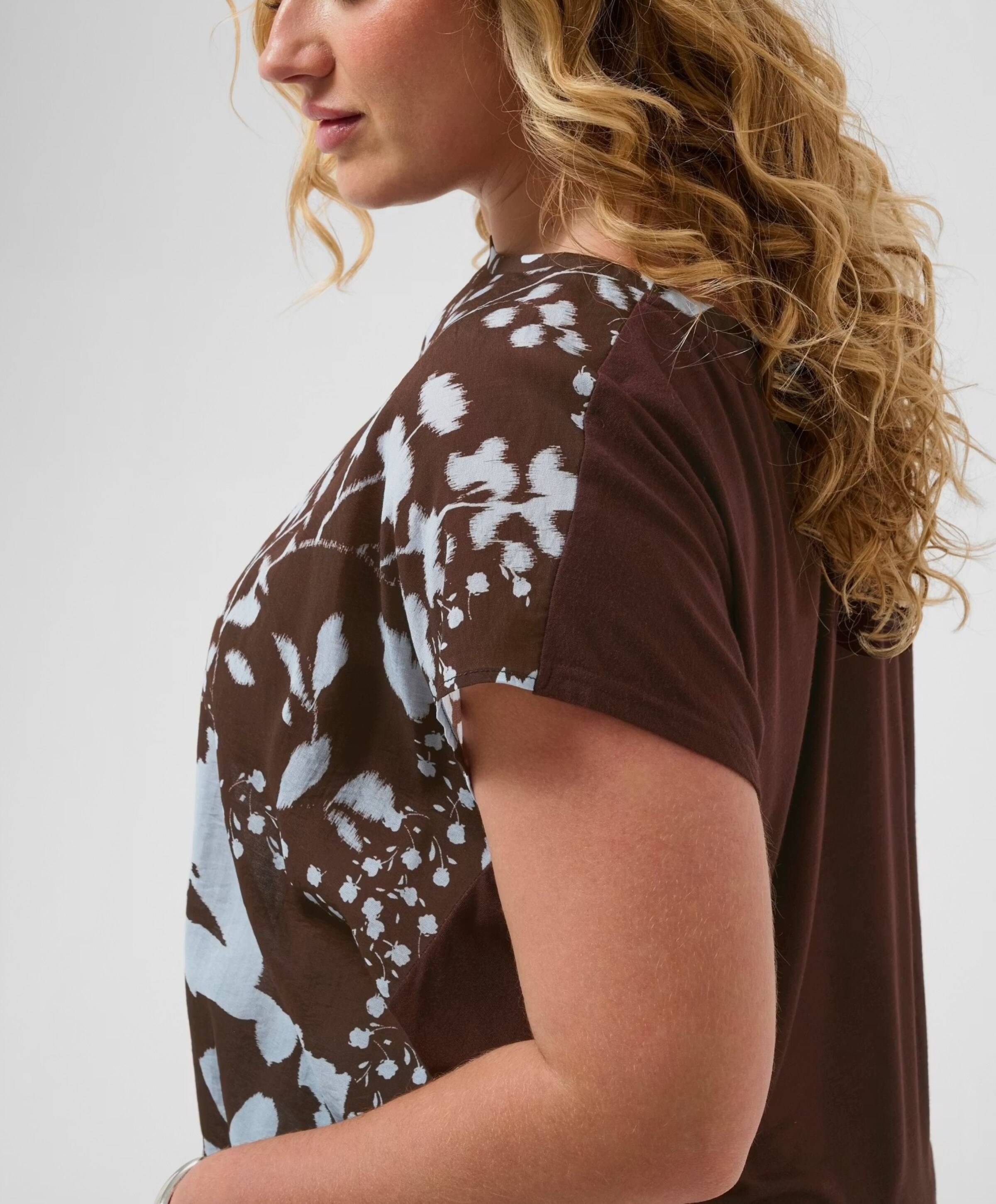 KAFFE Curve Dames blouse bruin