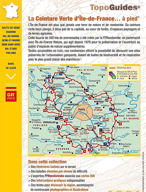 FFRP - RE24 LA CEINTURE VERTE D'ILE DE FRANCE A PIED FFRP