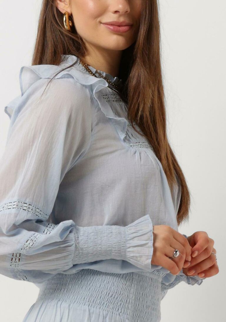 NOTRE-V lichtblauwe notre-v blouse voile blouse