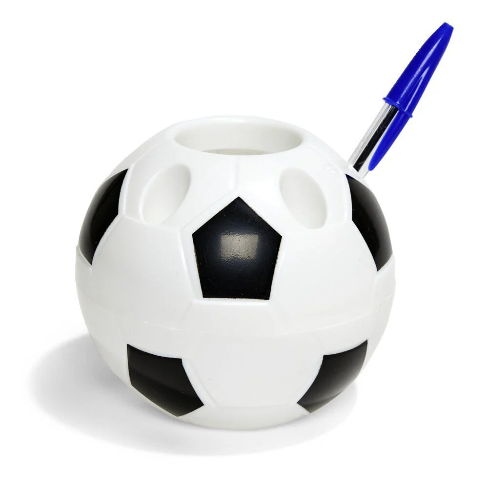 Porte crayon football forme ballon Ø10,5xH9,5cm