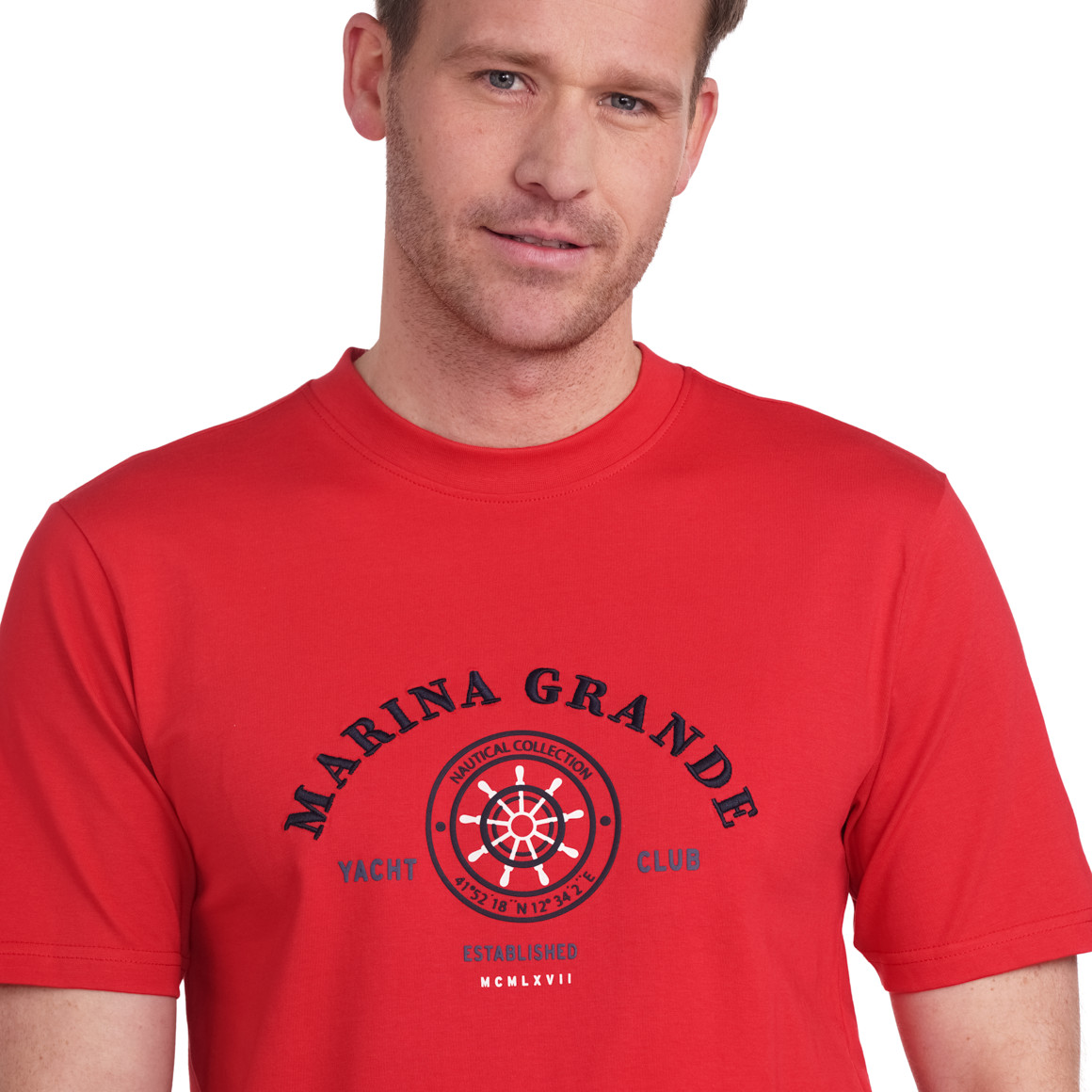 VanVaan Herren T-Shirt mit großem Print rot