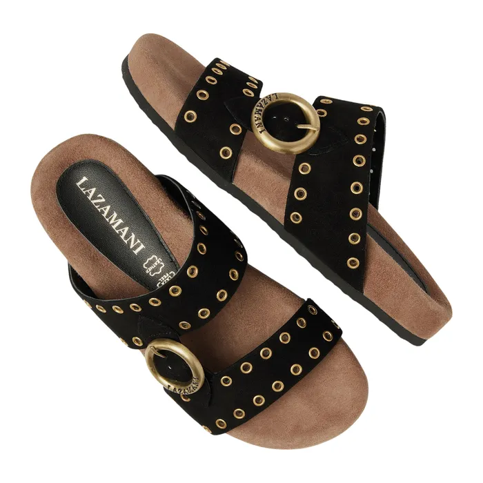 Lazamani Two Straps One Buckle Slippers Dames