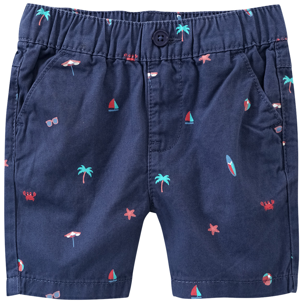 Topomini Baby Bermuda-Shorts mit Strand-Motiven dunkelblau