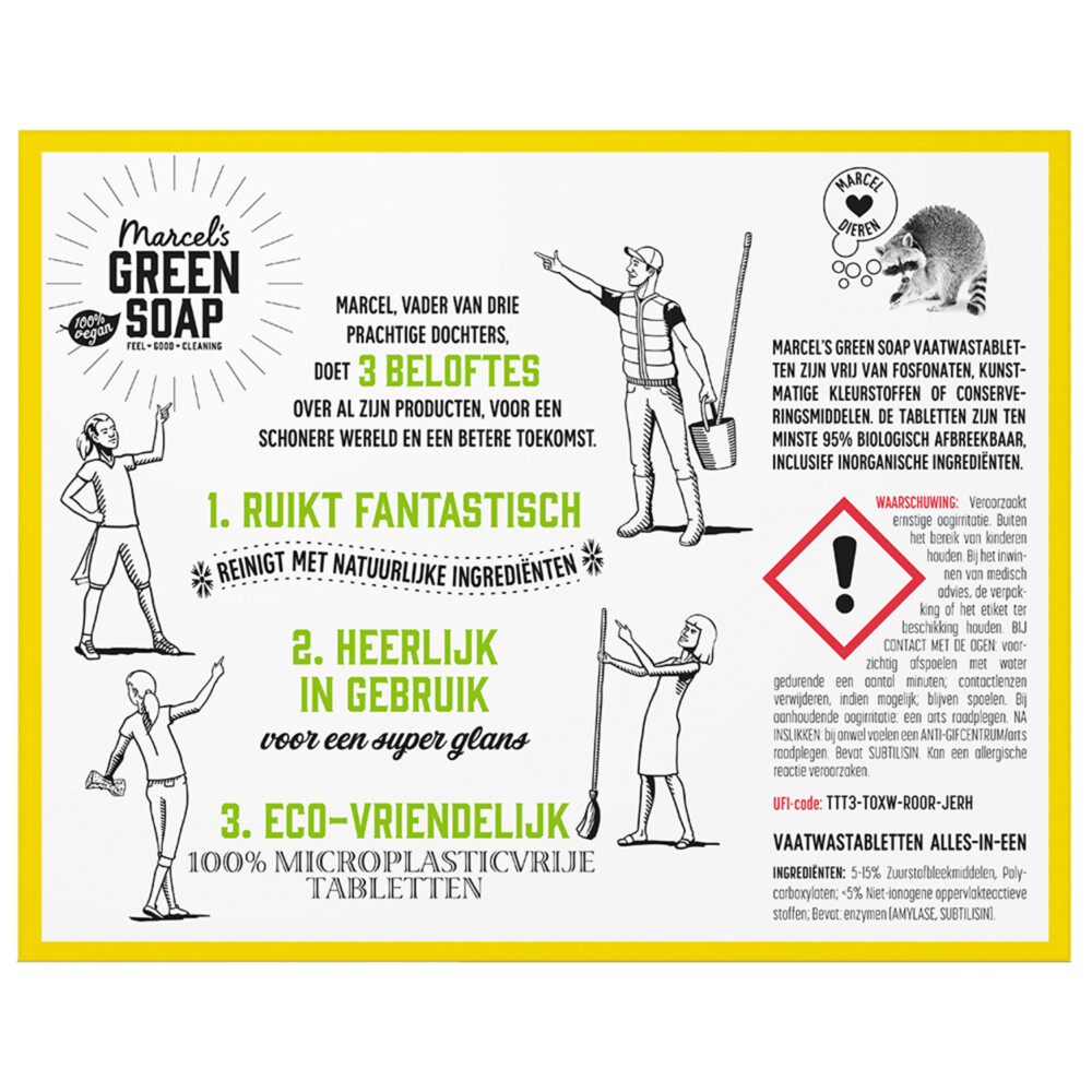 Marcel's Green Soap Vaatwastabletten All-In-One25 stuks