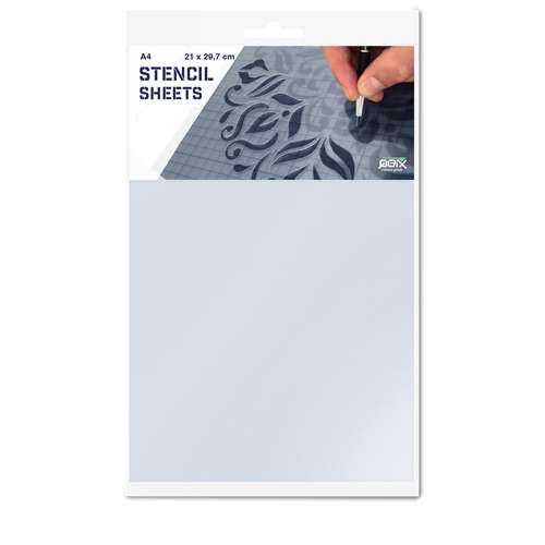 Qbix Mylar® Schablonen-Polyesterfolie, 10er-Pack