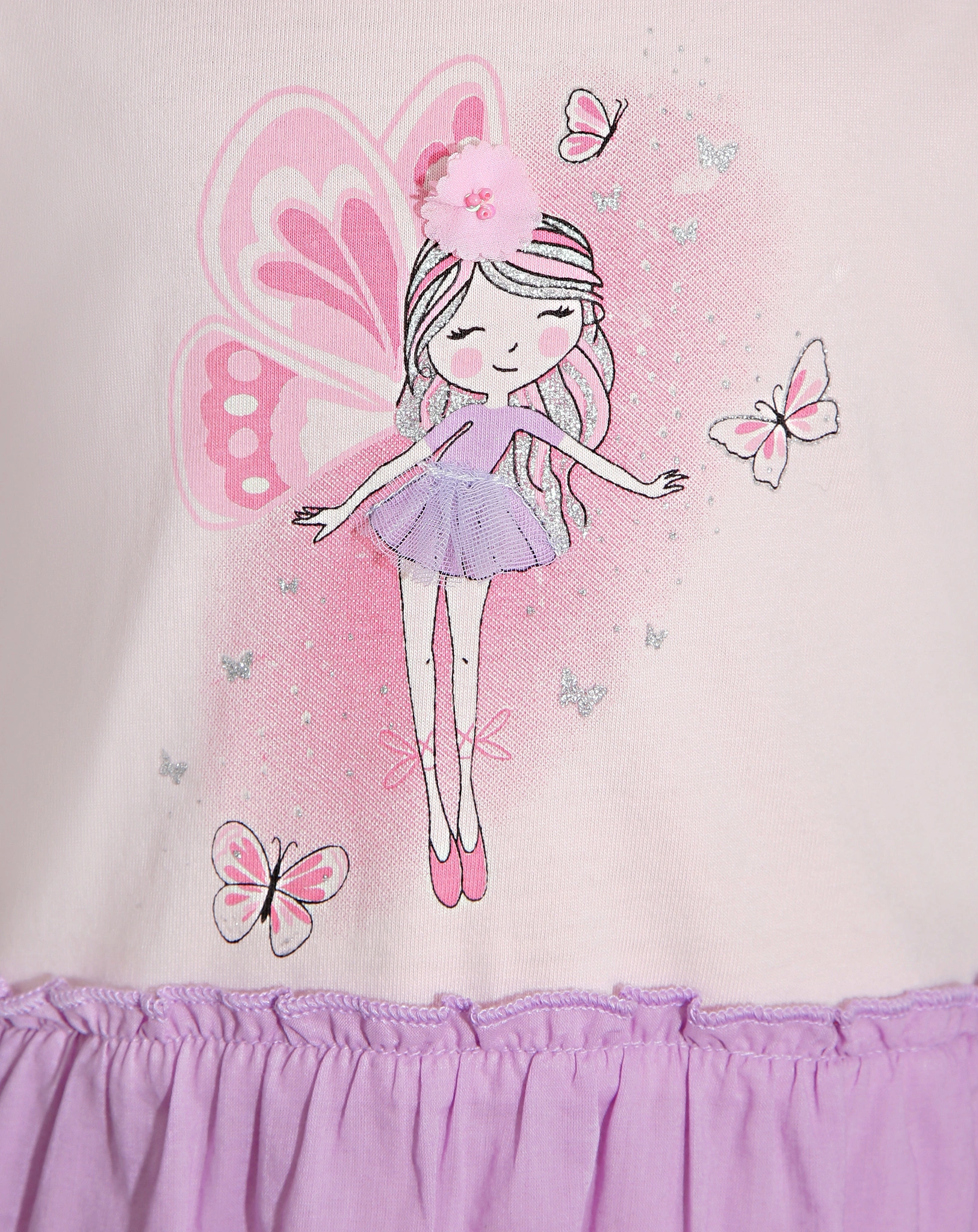 Kurzarm-Kleid LITTLE FAIRY in rose