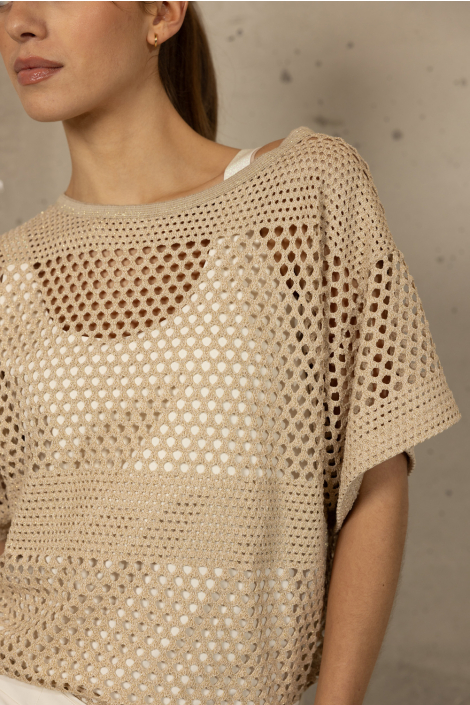 Kimara beige dames trui
