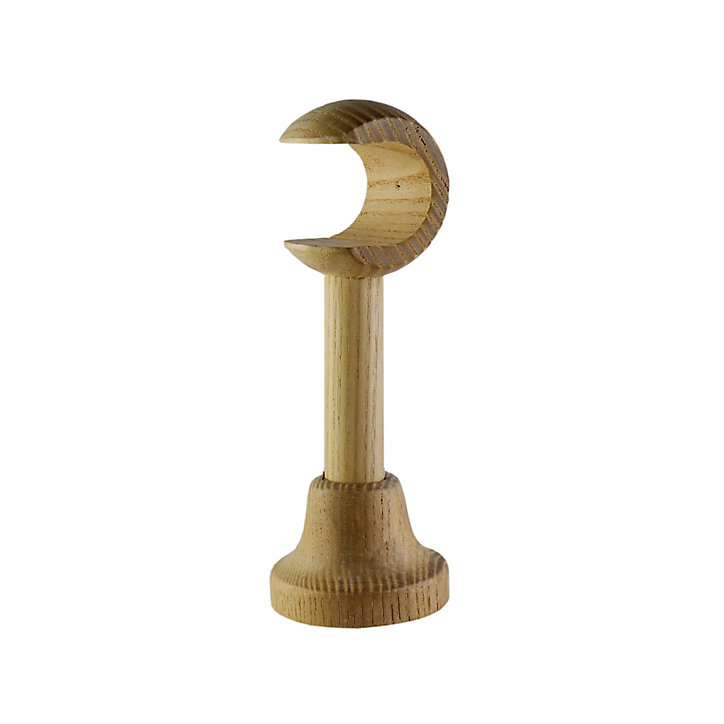 Support long pour barre à rideau GoodHome 28 mm Symi naturel