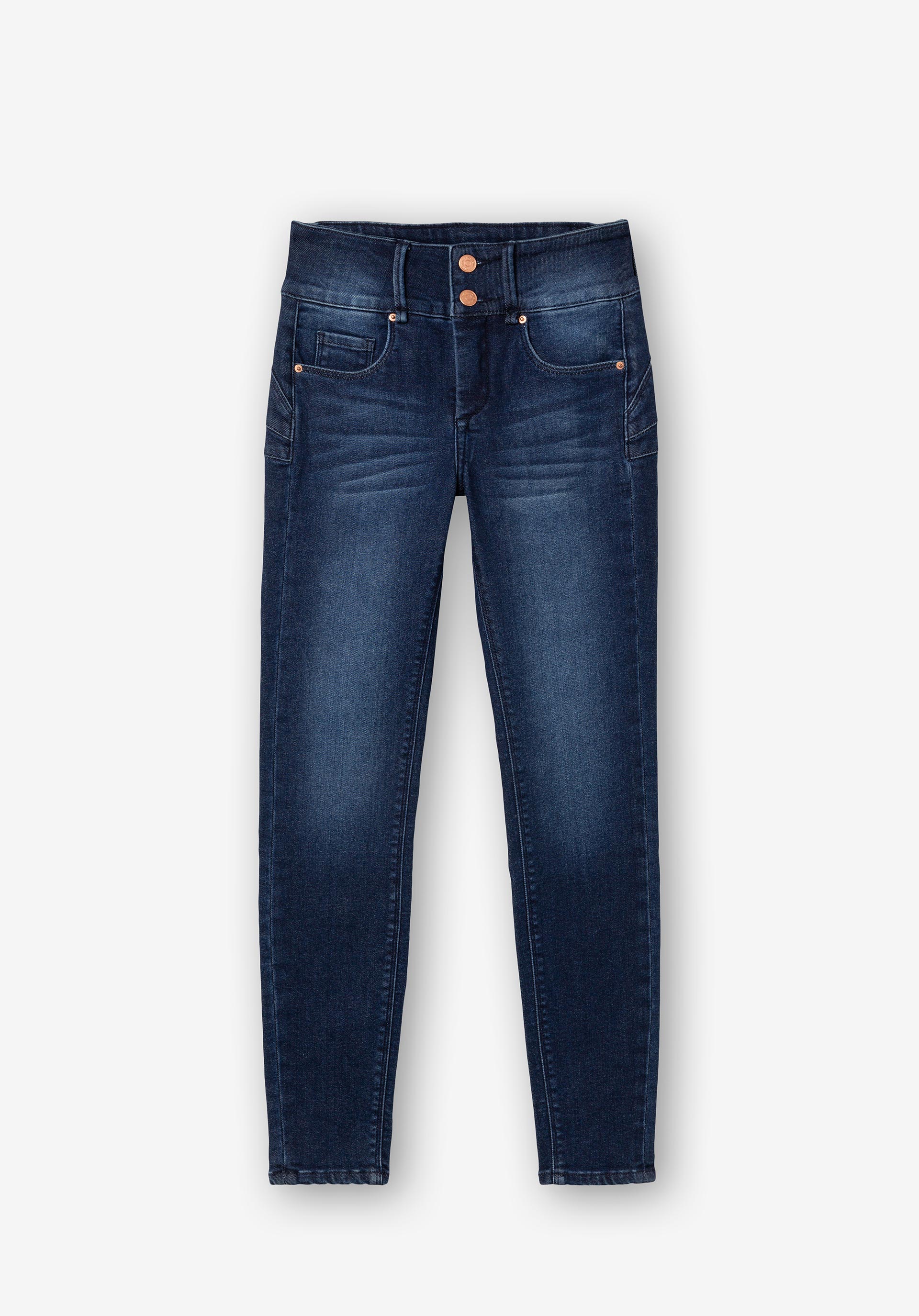 Jeans Double-up Skinny Cintura Alta Térmicos
