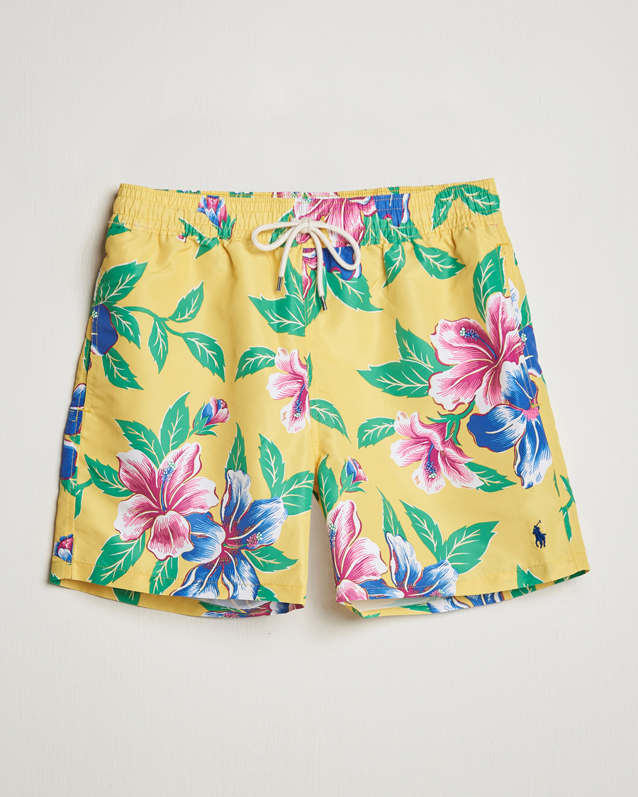 Polo Ralph Lauren Traveler Recycled Swimshorts Iconic Hibiscus Yellow