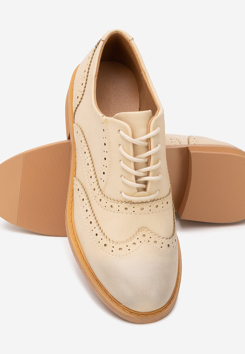 Chaussures brogue pour femme beige Cilora