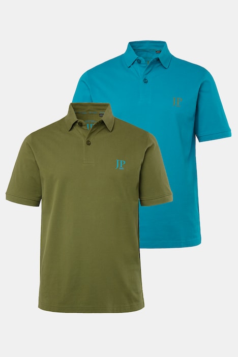 JP 1880 Poloshirts, Basic, 2er-Pack, Piqué, gekämmte Baumwolle