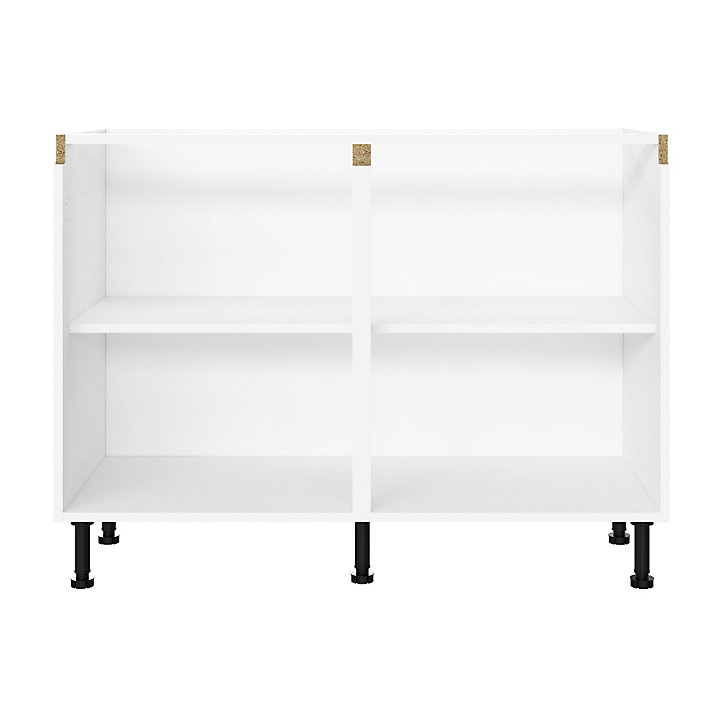 Caisson bas de cuisine blanc L. 120 cm Caraway Innovo GoodHome