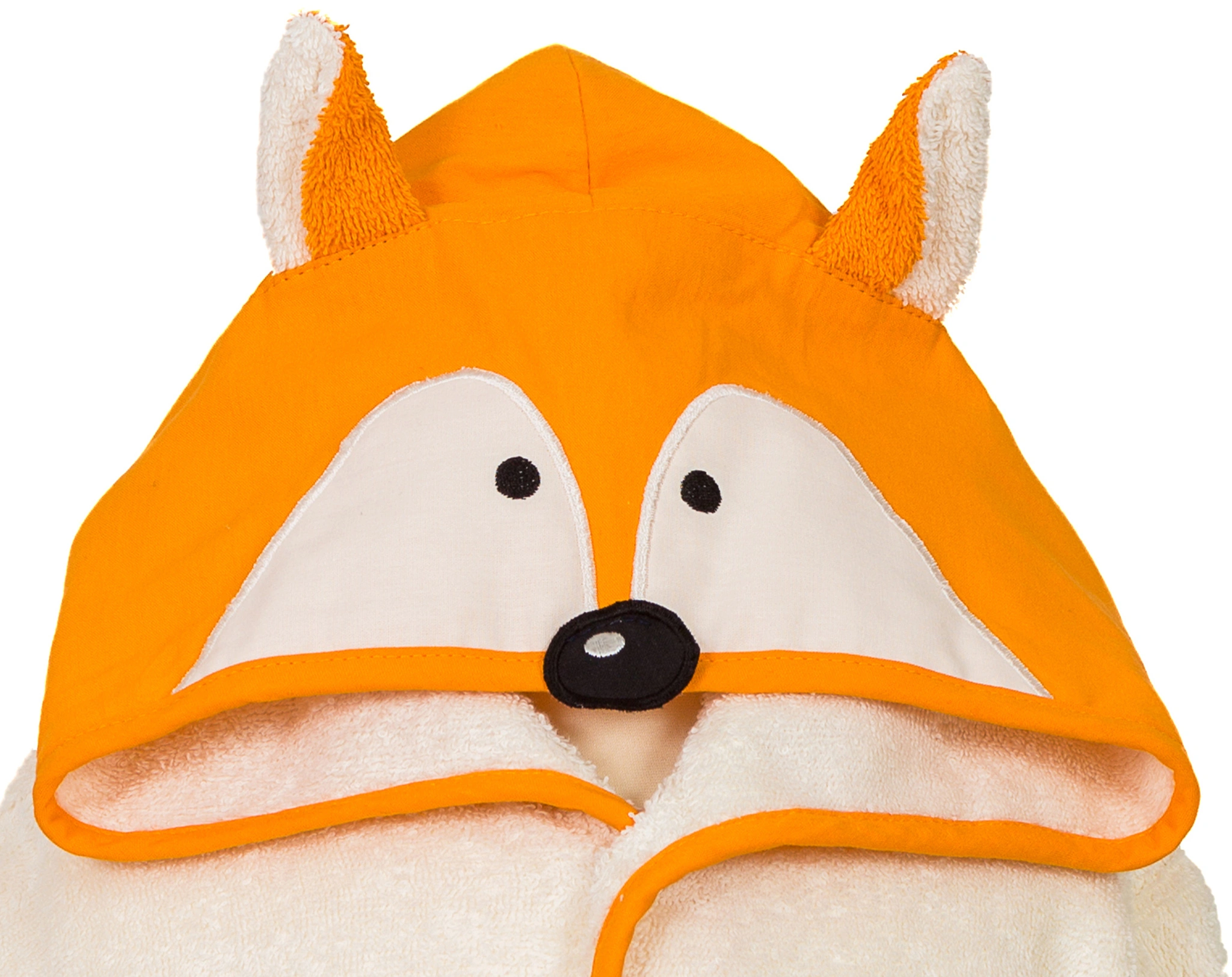 Bademantel FUCHS mit Öhrchen in orange