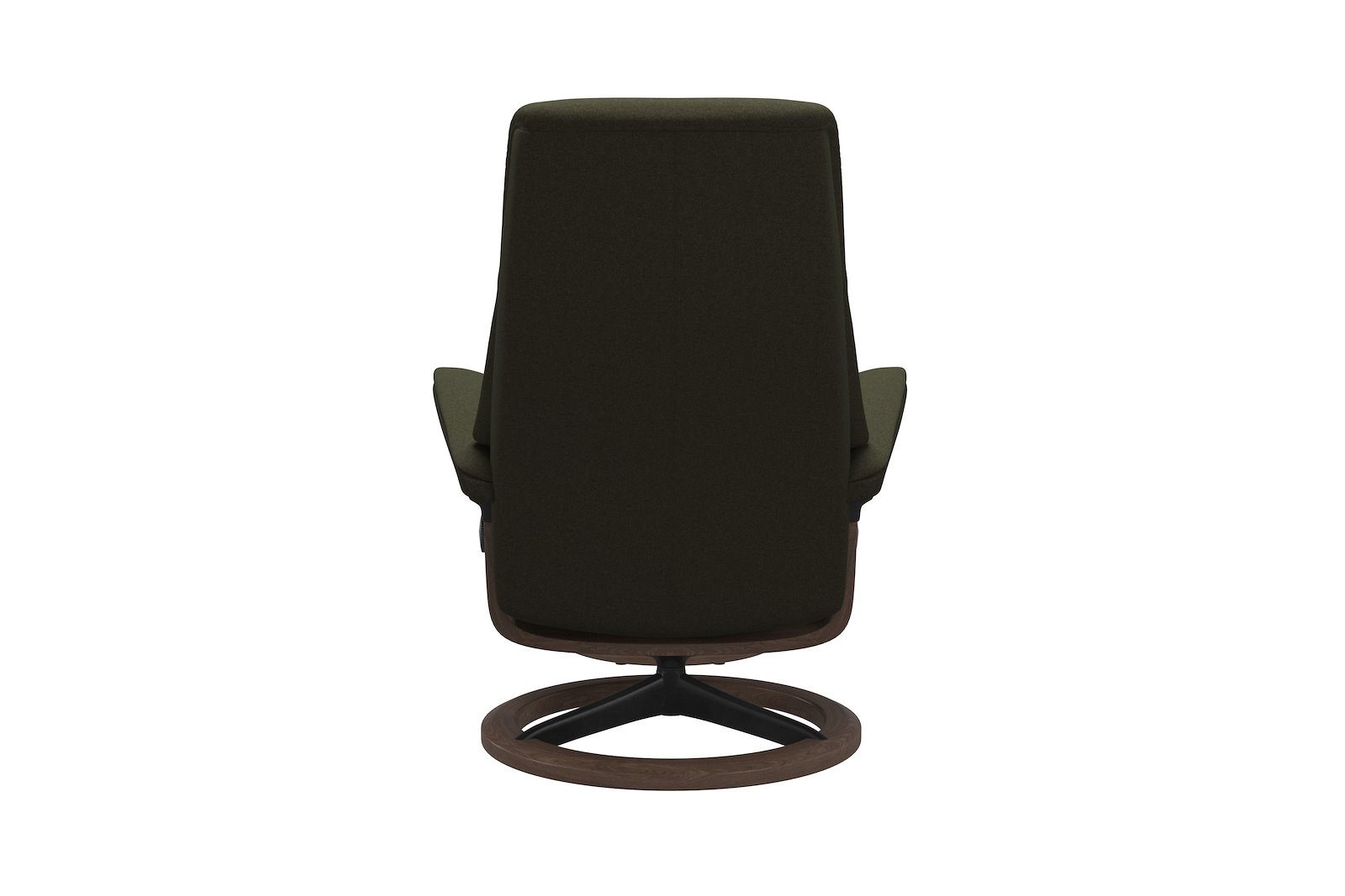 View lenestol Tekstil Calido Green – Signature understell – Sort – Valnøtt - Medium