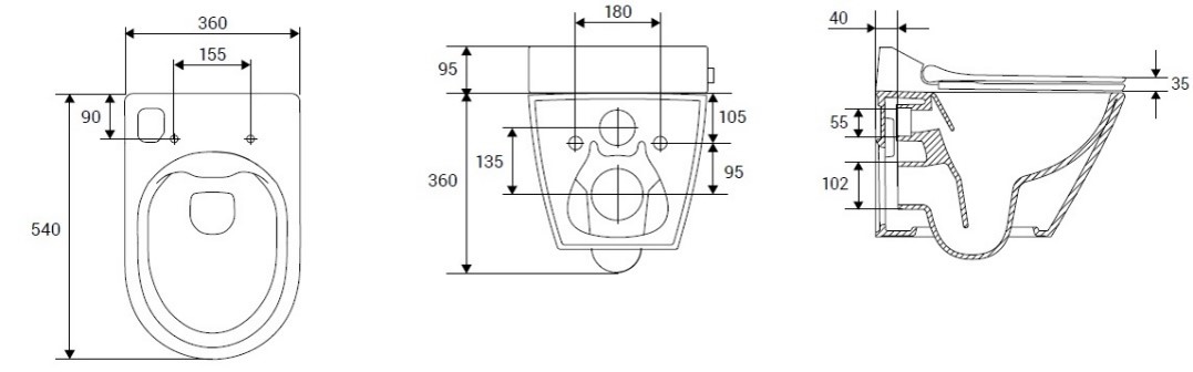 Plazan Genera Comfort douche wc randloos met softclose zitting