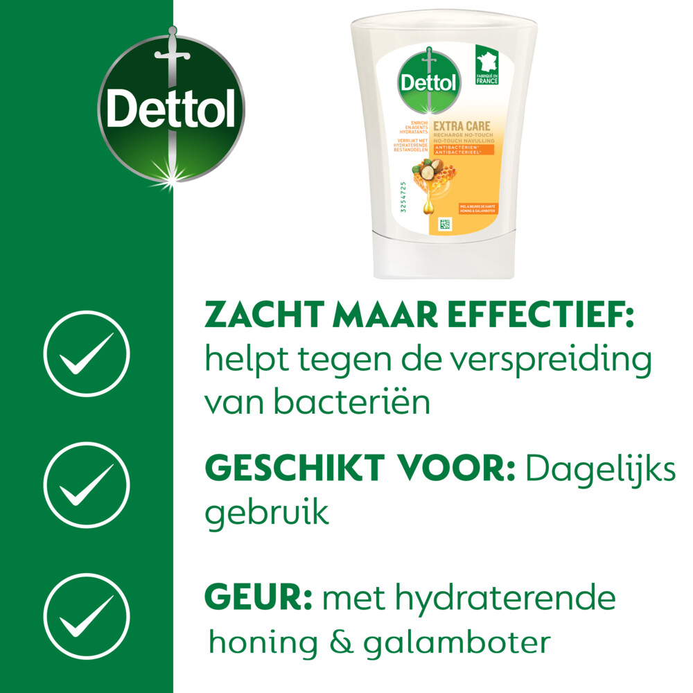 Dettol No-Touch Handzeep Refill Extra Care Honey & Sheabutter250 ml