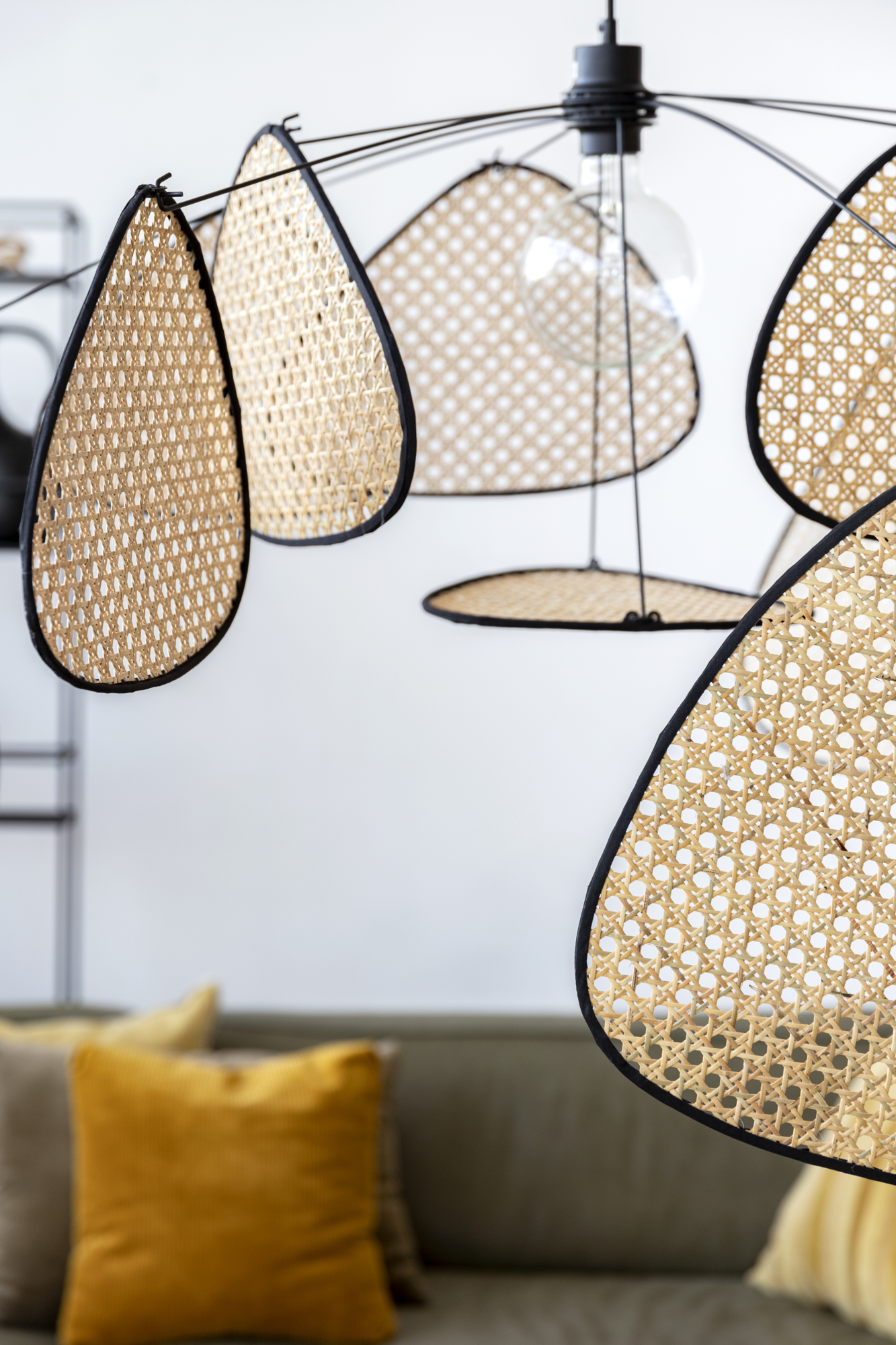 Hanglamp Screen Cannage zwart
